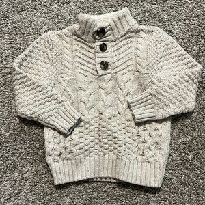 Cat & Jack Toddler Boys Cream Knit Sweater 3T
